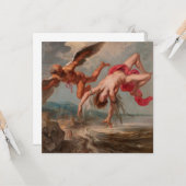 Carte La chute d'Icarus (par Jacob Peter Gowy) (Devant/Arrière en situation)
