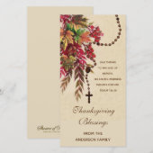 Carte La chute religieuse quitte Rosary Thanksgiving Hol (Devant / Derrière)