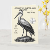 Carte La cigogne vigilante d'Halphas (Fleur jaune)