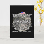 Carte La citation de JFK qui a envoyé des humains sur la (Fleur jaune)