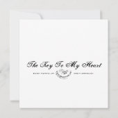 Carte La Clé De Mon Coeur - Mini Impression (Dos)
