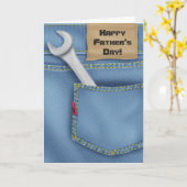 Carte La clé de papa dans la poche (Fleur jaune)