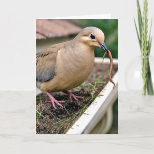 Carte La colombe de deuil d'Anniversaire sur une goutte 