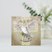 Carte La colombe de la paix Pâques (Debout devant)