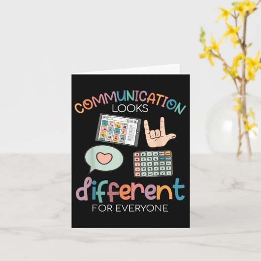 Carte La Communication Semble Différente Pour Tous L'Aut (Fleur jaune)