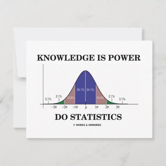 Carte La connaissance est Power Do Statistiques (Humour (Devant)