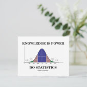 Carte La connaissance est Power Do Statistiques (Humour (Debout devant)