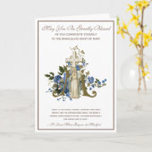 Carte La consécration catholique à Immaculer Marie Relig (Fleur jaune)