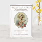 Carte La consécration catholique à Immaculer Marie Relig (Fleur jaune)