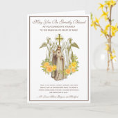 Carte La consécration catholique à Immaculer Marie Relig (Fleur jaune)