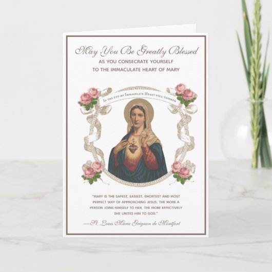 Carte La consécration catholique à Immaculer Marie Relig (Devant)
