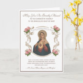 Carte La consécration catholique à Immaculer Marie Relig (Fleur jaune)
