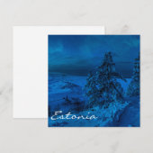 Carte La côte maritime d'hiver au clair de lune (Devant / Derrière)