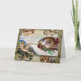 Carte La création d'Adam   Michel-Ange  