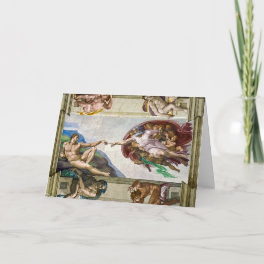 Carte La Création d'Adam | Michelangelo | (Devant)