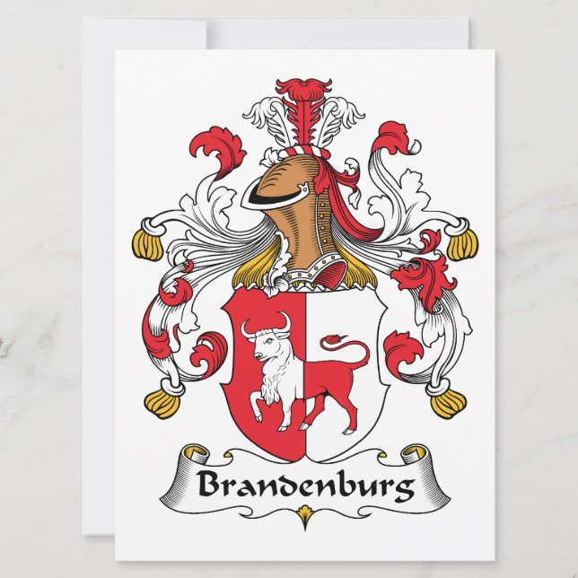 Carte La crête familiale de Brandenburg (Devant)