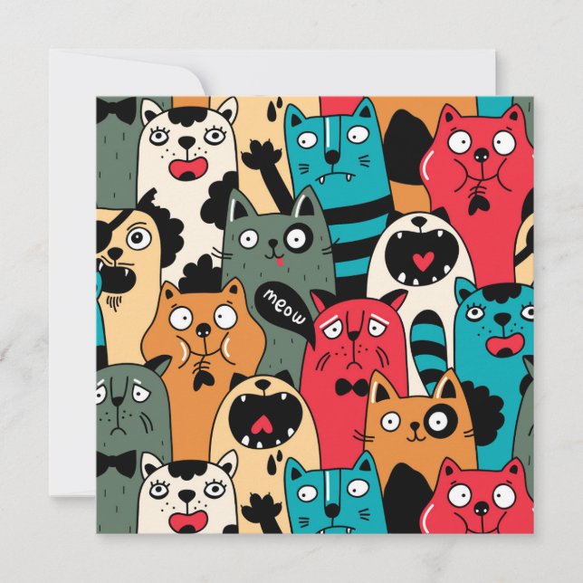 Carte La Crowd of cats (Devant)