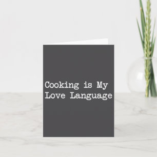 Carte La cuisine est mon langage de l'amour Citations dr