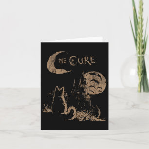 Carte La Cure Vintage Cat Moon Drôle L'Amoureux des chat