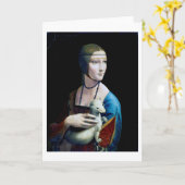 Carte La Dame avec une mine, Léonard de Vinci (Fleur jaune)