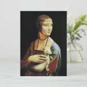 Carte La Dame de Léonard de Vinci avec une mine (Debout devant)