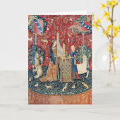 Carte La Dame et la licorne, Audition (Fleur jaune)