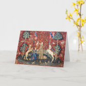 Carte La Dame et la licorne, Goûtez (Fleur jaune)