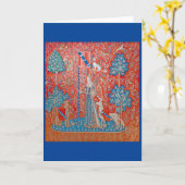 Carte La Dame et la licorne / Touch (Fleur jaune)