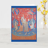 Carte La Dame et l'Unicorne / Audition (Fleur jaune)