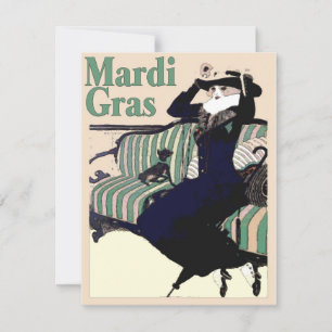 Carte La Dame Mardi Gras