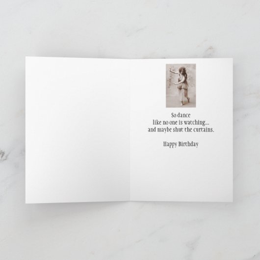 Carte La danse aiment unique anniversaire de observation (Intérieur)