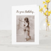 Carte La danse aiment unique anniversaire de observation (Fleur jaune)