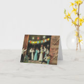 Carte La danse de grange, grande pour l'invitation de (Fleur jaune)