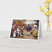 Carte La Danse Paysanne, Pieter Bruegel (Fleur jaune)