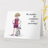 Carte La date limite pour les plaintes était Hier Esquis (Fleur jaune)