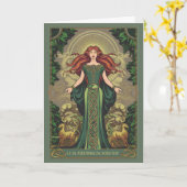 Carte La déesse celtique Fête des mères irlandaises (Fleur jaune)