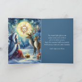 Carte La déesse de la forêt solstice d'hiver et le cerf (Intérieur)