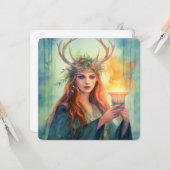 Carte La déesse du solstice d'été (Devant/Arrière en situation)