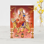 Carte La déesse Durga (déesse hindoue) (Fleur jaune)
