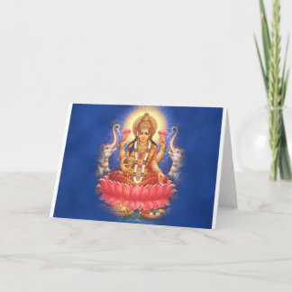 Carte La déesse hindoue Laxmi Devi Mata