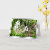 Carte La dentelle blanche de la reine Anne en vert (Fleur jaune)