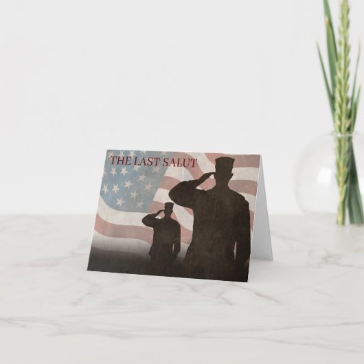 CARTE LA DERNIÈRE SALUT VINTAGE (Devant)