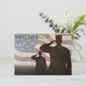 CARTE LA DERNIÈRE SALUT VINTAGE (Debout devant)