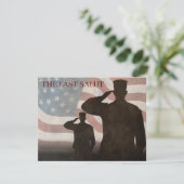 CARTE LA DERNIÈRE SALUT VINTAGE (Debout devant)