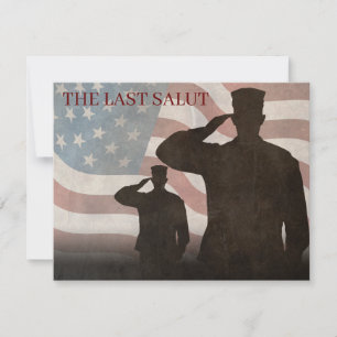 CARTE LA DERNIÈRE SALUT VINTAGE