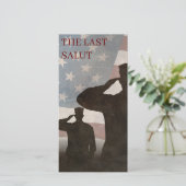 CARTE LA DERNIÈRE SALUT VINTAGE (Debout devant)