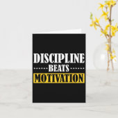 Carte La Discipline Bats la Motivation (Fleur jaune)