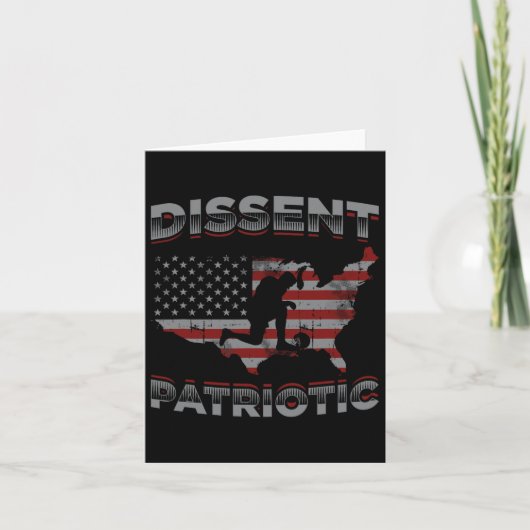 Carte La dissidence est le design patriotique Usa Drapea (Devant)