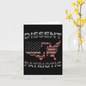 Carte La dissidence est le design patriotique Usa Drapea (Fleur jaune)