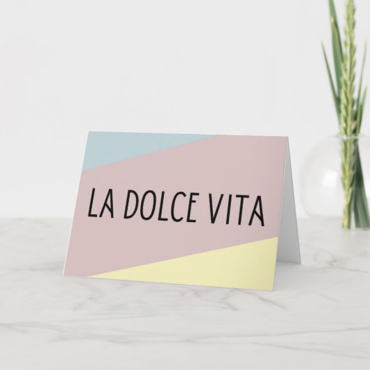 Carte La dolce vita italien lettrage (Devant)
